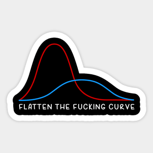 Flatten the Fucking Curve Sticker